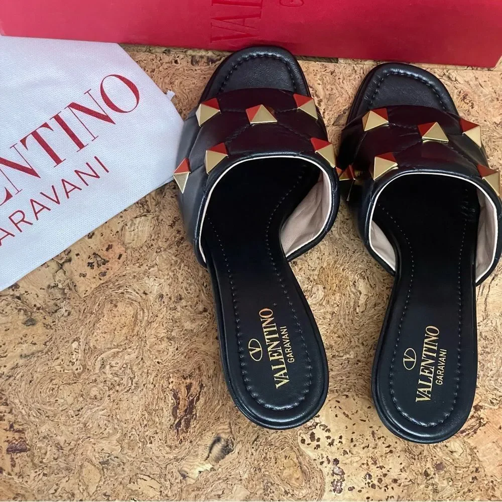 SOLD!!!!VALENTINO GARAVANI Slide Sandal EU 38.5 FREE AUTHENTIC - Picture 10 of 16